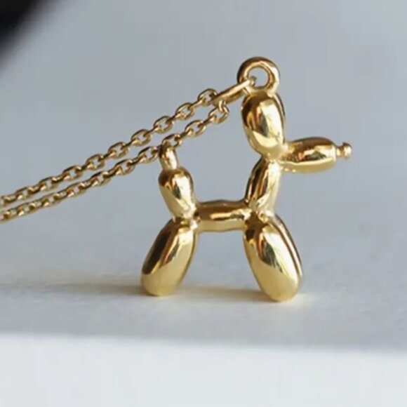 Balloon Dog Pendant Necklace - 925 Sterling Silver - Picture 2 of 2